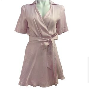 Zara Pink Wrap Mini Dress